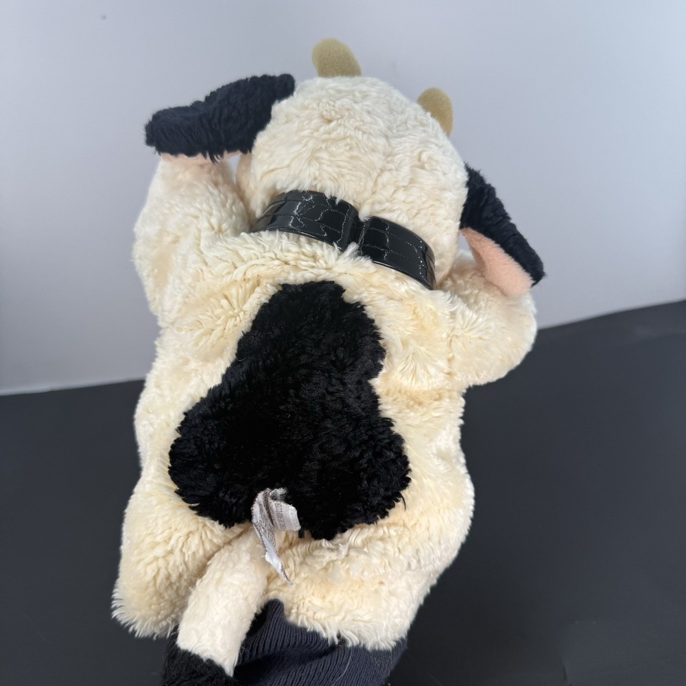 Rare Gund Milkshake 10" Plush Hand Puppet Cow Holstein Cream Curly Version UB - Picture 3 of 10